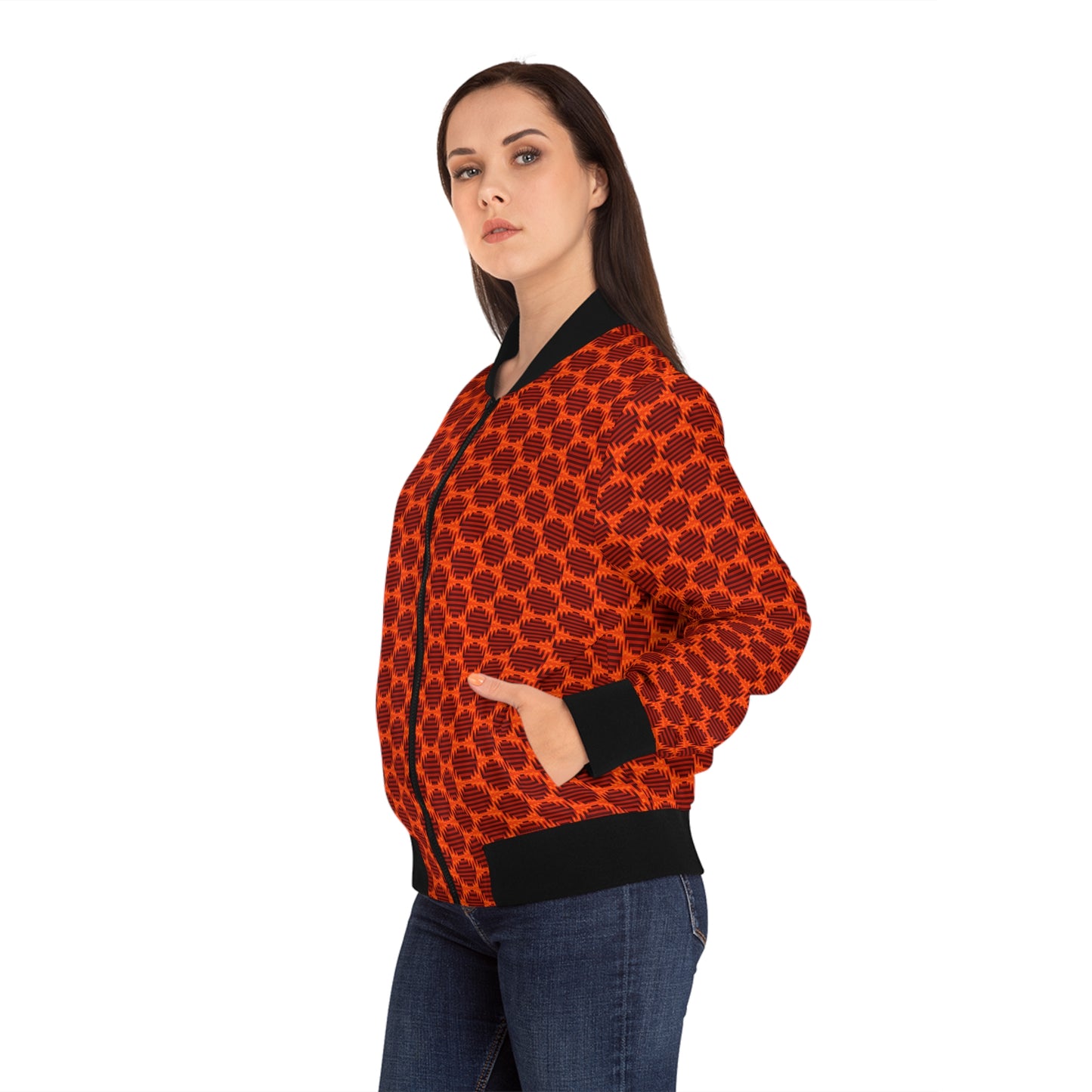 Hot Flash All Over Print Women's Bomber Jacket