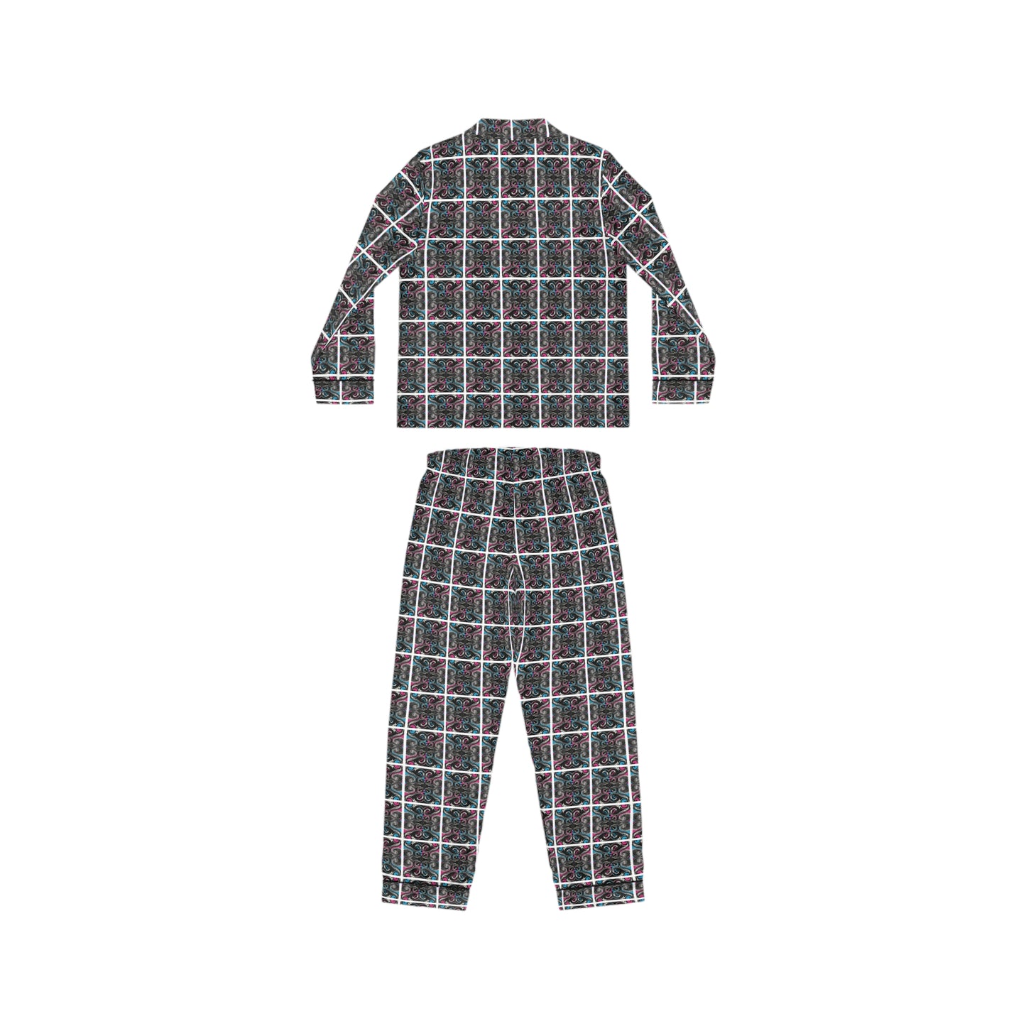 Supermoon Collage Satin Pajamas