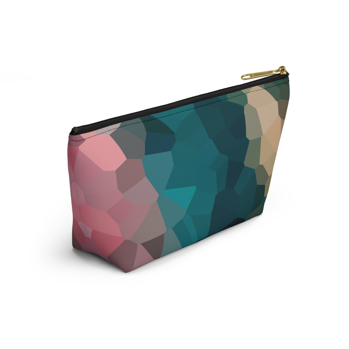 Garden Party Teal 4 Accessory Pouch w T-bottom