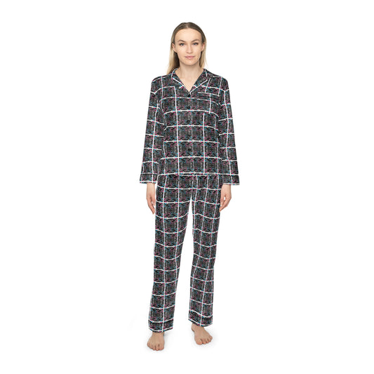Supermoon Collage Satin Pajamas