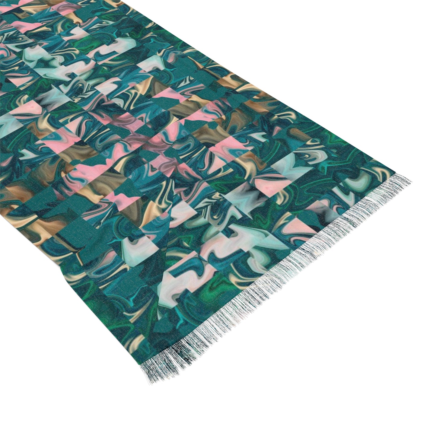 Garden Party Teal Light Scarf