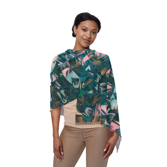 Garden Party Teal Light Scarf