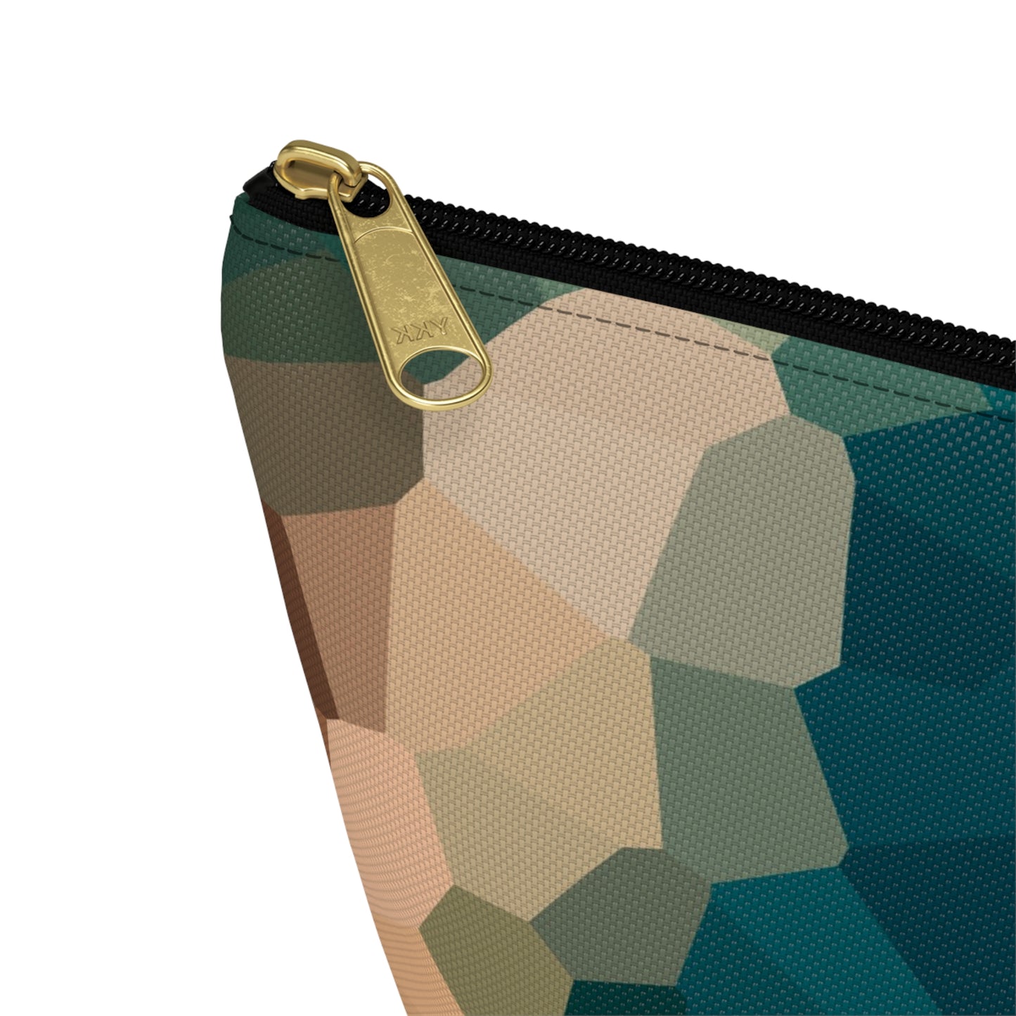 Garden Party Teal 4 Accessory Pouch w T-bottom