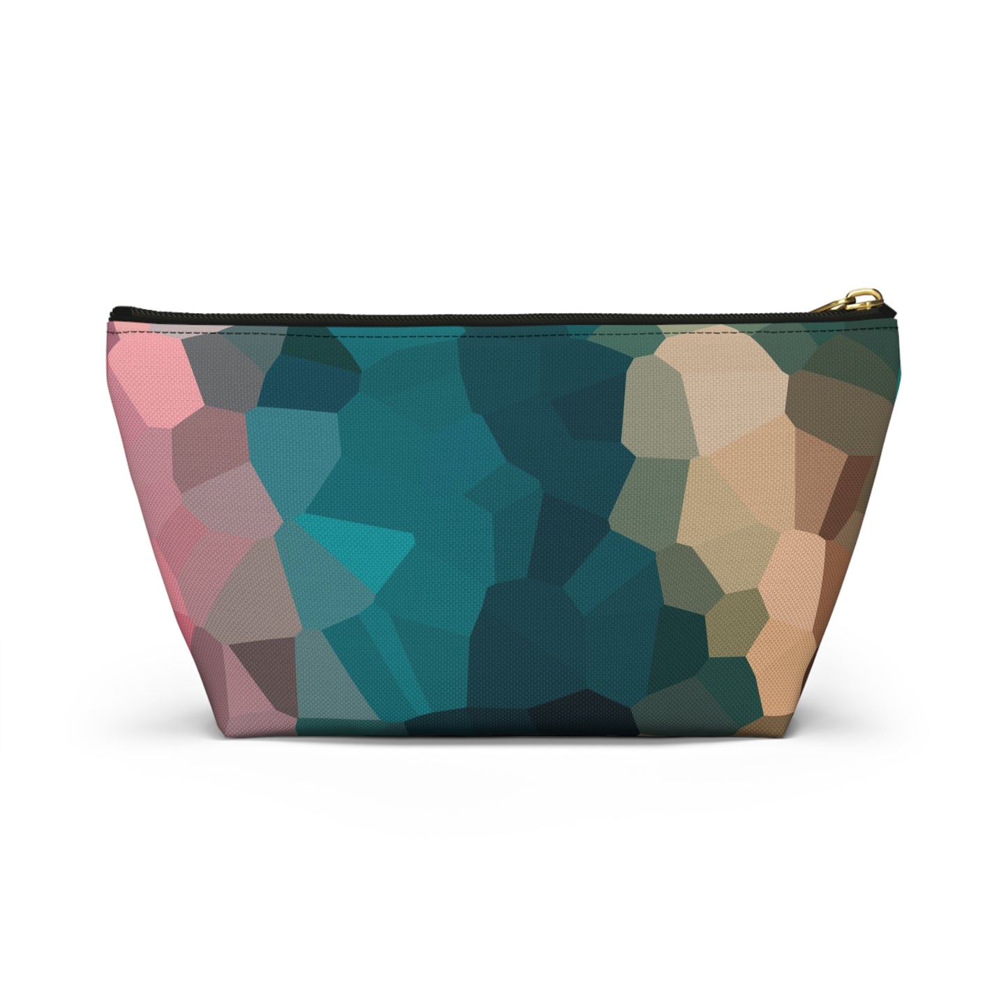 Garden Party Teal 4 Accessory Pouch w T-bottom