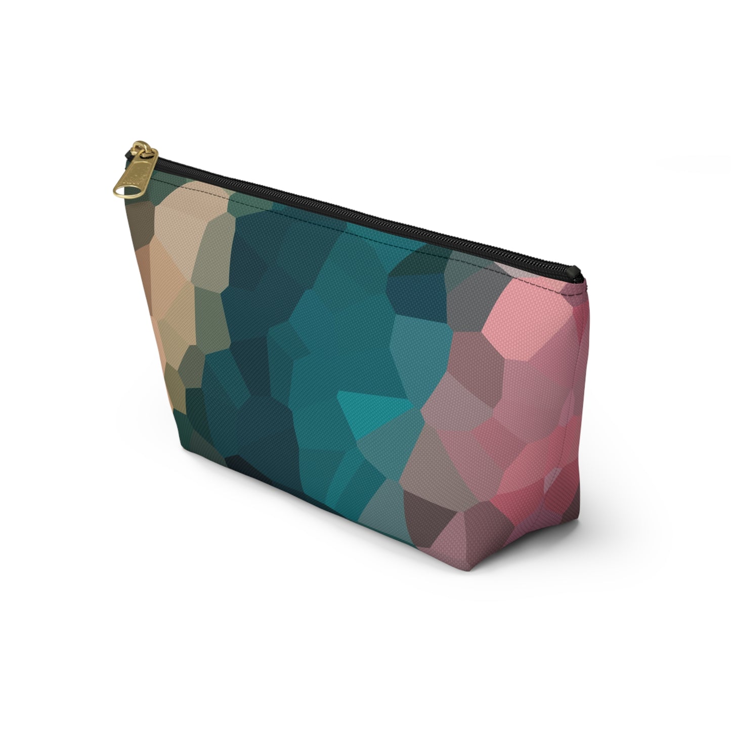 Garden Party Teal 4 Accessory Pouch w T-bottom