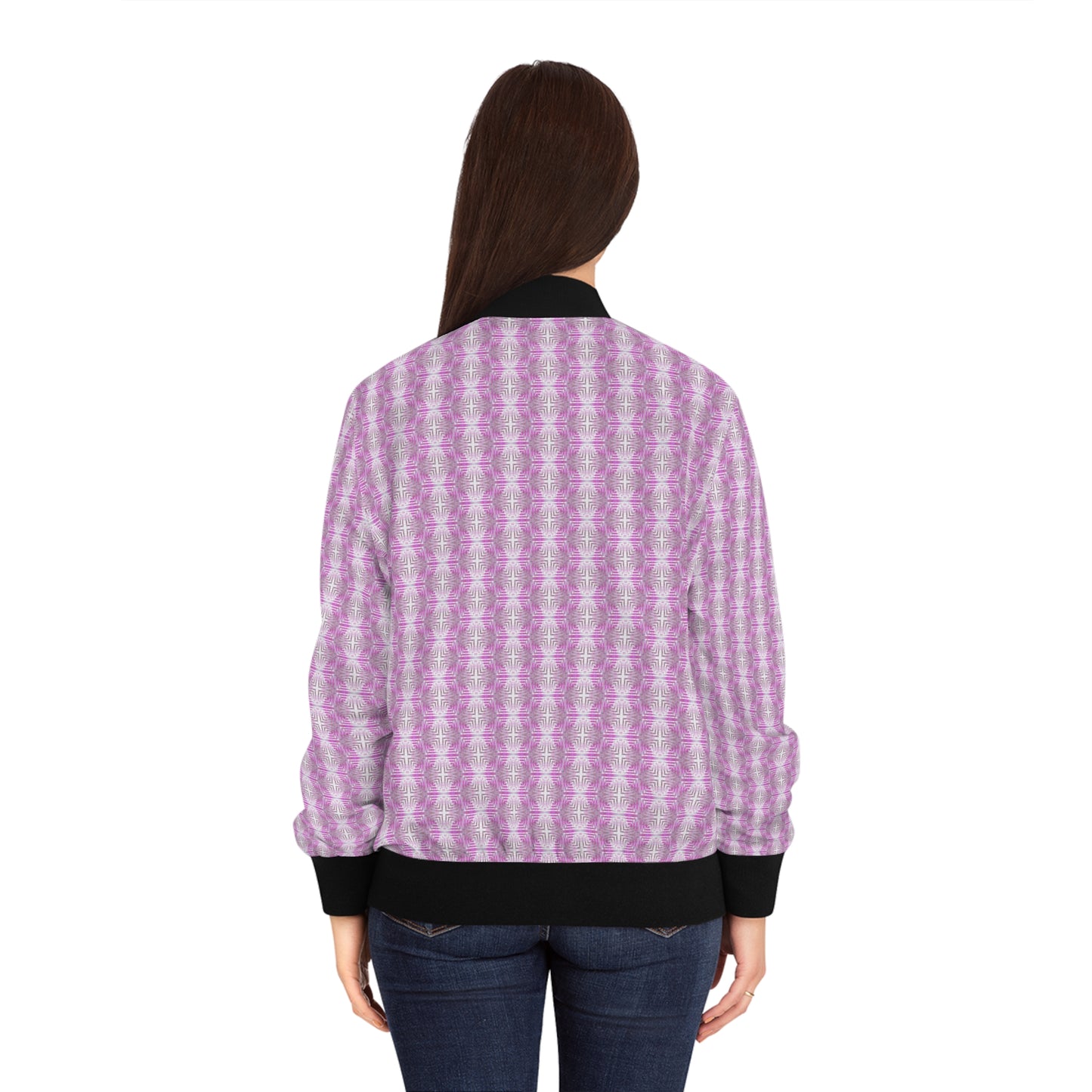 Looking Glass All Over Print Women's Bomber Jacket